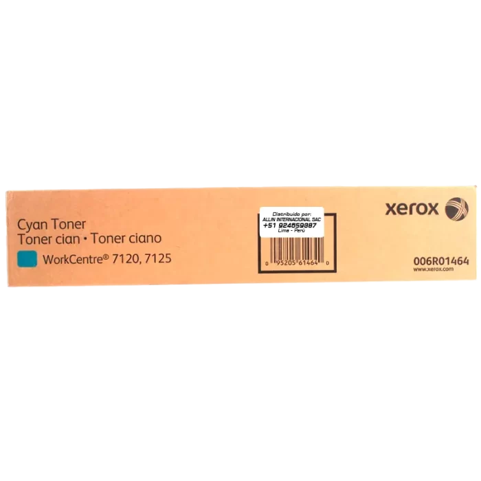 CARTUCHO DE TONER XEROX 006R01464 CYAN WC 7120 1.500 PAGINAS