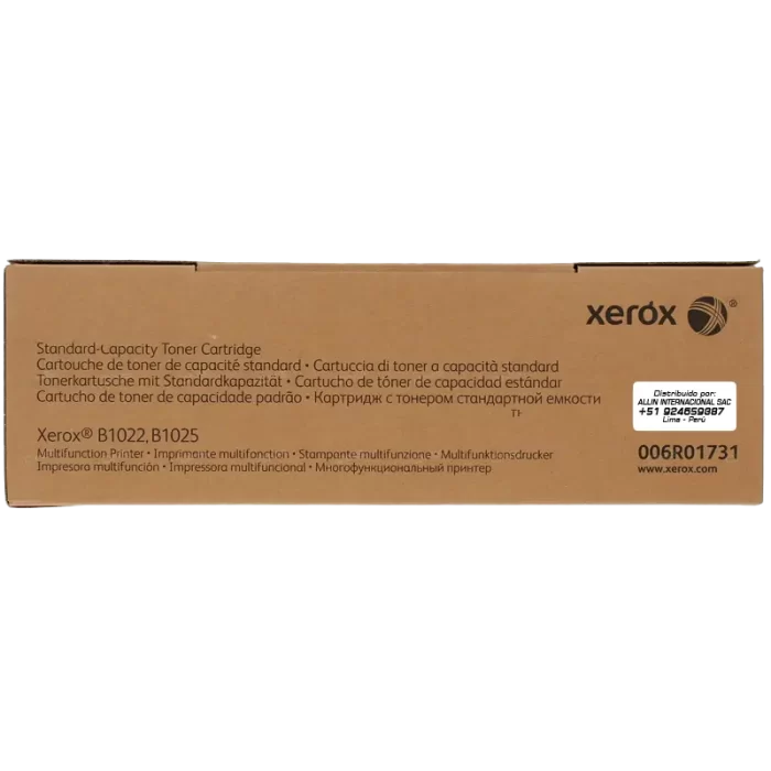 CARTUCHO DE TONER XEROX 006R01731 PARA B1025 13.700 PAGINAS