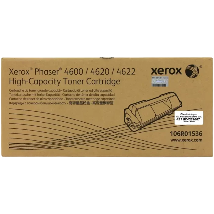 CARTUCHO DE TONER XEROX 106R01536 NEGRO Phaser (4600/4620) ALTA CAPACIDAD