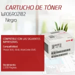 CARTUCHO DE TONER XEROX WORKCENTRE 106R02182 NEGRO 2,200 PAGINAS