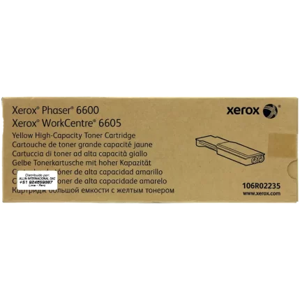 CARTUCHO DE TONER XEROX 106R02235 YELLOW PHASER 6600/WC 6605 6.000 PAGINAS