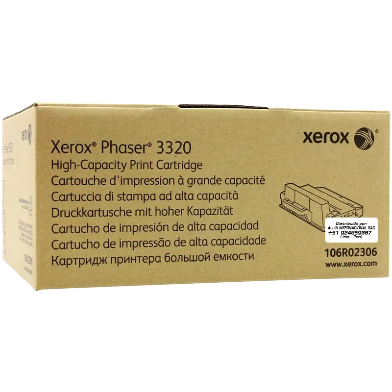 CARTUCHO DE TONER XEROX 106R02306 NEGRO 11.000 PAGINAS