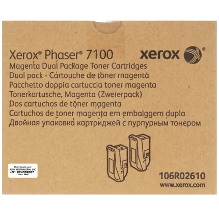CARTUCHO DE TONER XEROX 106R02610 MAGENTA DUAL PACK PARA PHASER 7100