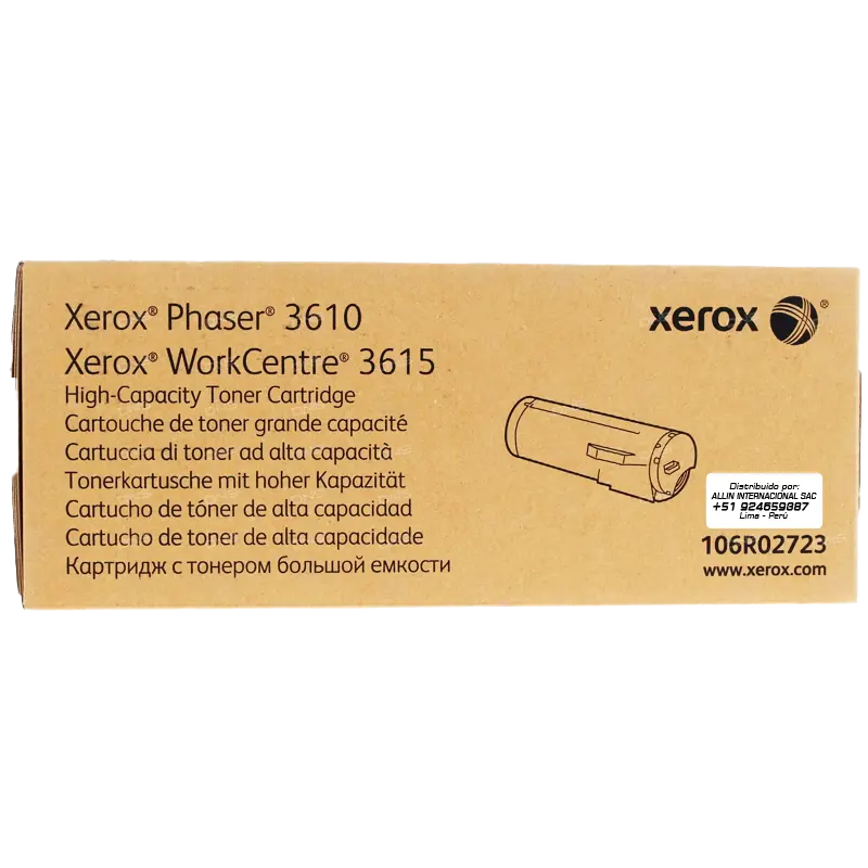 CARTUCHO DE TONER XEROX 106R02723 NEGRO 14.000 PAGINAS