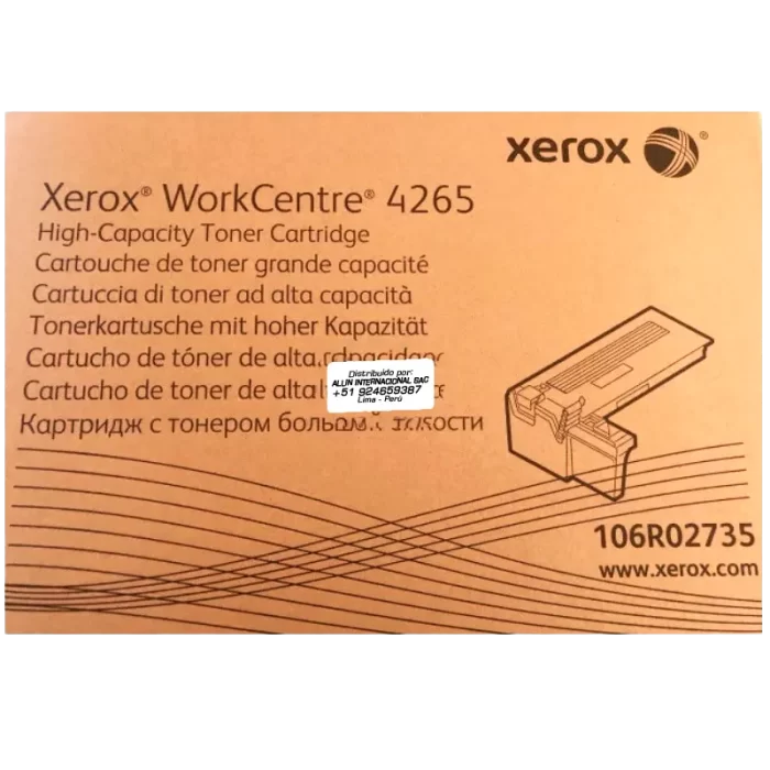 CARTUCHO DE TONER XEROX 106R02735 NEGRO PARA WC 4265 25,000 PAGINAS