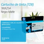 TINTA HP 3WX25A 728 130ML MATTE BLACK