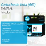 TINTA HP 3YM78AL 667 TRICOLOR 100 PAGINAS