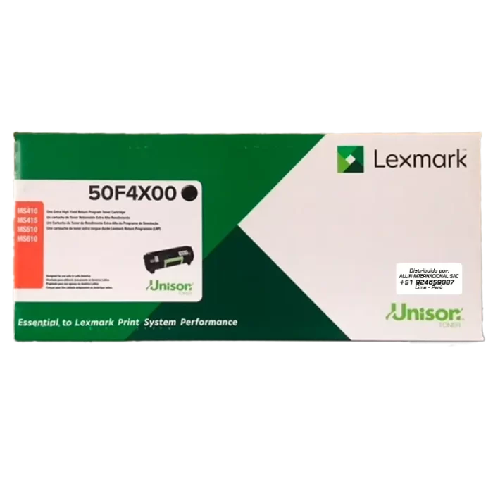 TONER LEXMARK 50F4X00 504X NEGRO 10,000 PAGINAS