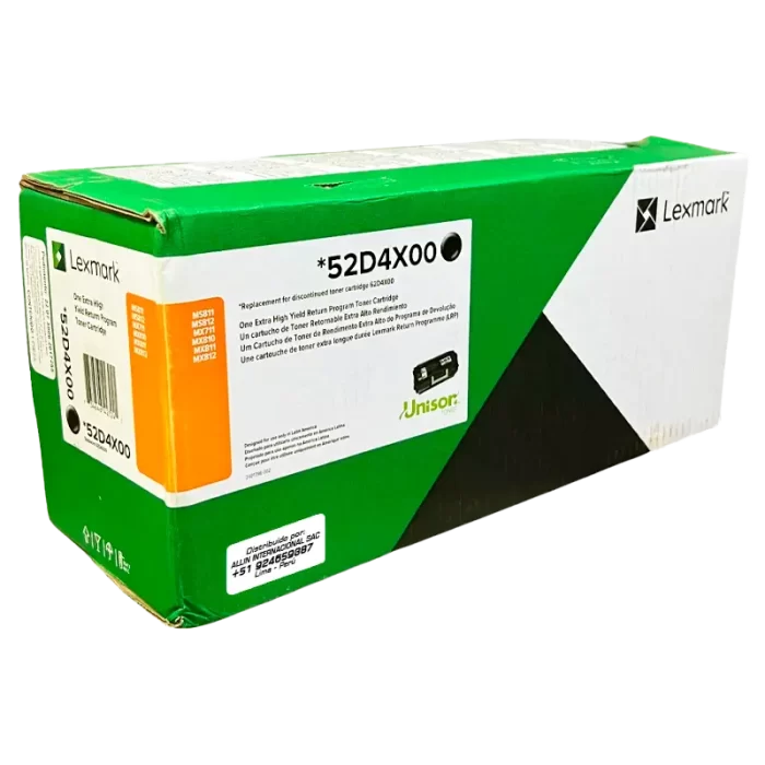 Tóner Lexmark 52D4X00 (524X) Negro MS811dn (45,000 Pag)