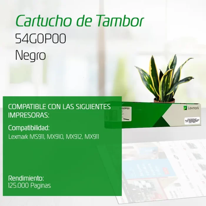 FOTOCONDUCTOR LEXMARK 54G0P00 MX911DE 125.000 PAGINAS