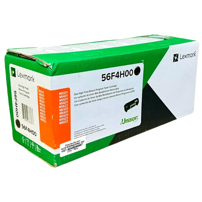 TONER LEXMARK 56F4H00 NEGRO MS321 15.000 PAGINAS