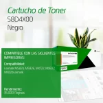 TONER LEXMARK 58D4X00 NEGRO MS826 35.000 PAGINAS