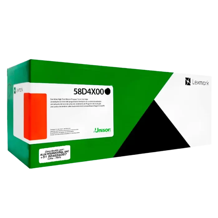 TONER LEXMARK 58D4X00 NEGRO MS826 35.000 PAGINAS