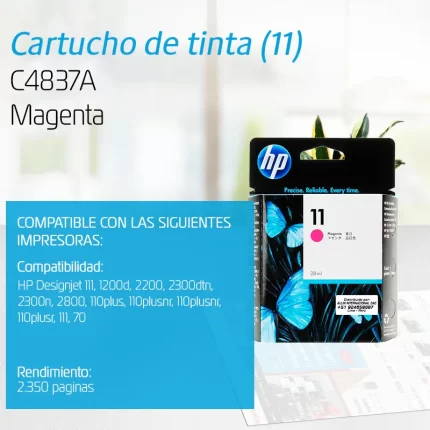 TINTA HP C4837A (11) MAGENTA 2.350 PAGINAS