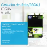 TINTA HP CD974AL 920XL YELLOW 700 PAGINAS