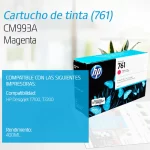 TINTA HP CM993A 761 MAGENTA DESIGNJET T7100 400ML