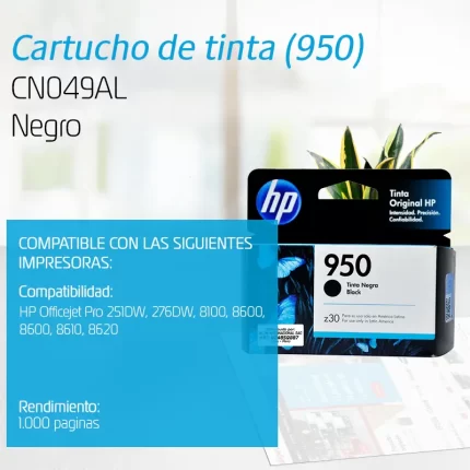 TINTA HP CN049AL 950 NEGRO 1.000 PAGINAS