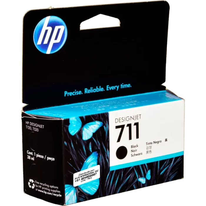 TINTA HP 711 NEGRO CZ129A 38ML