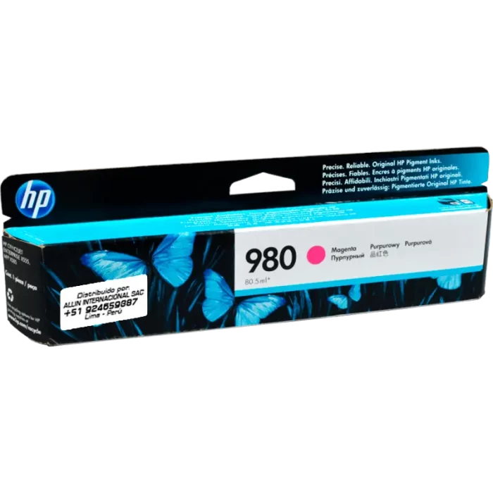 TINTA HP D8J08A 980 MAGENTA OFFICEJET X585DN 6.600 PAGINAS