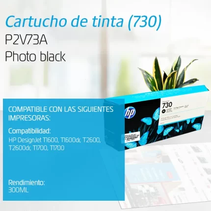 TINTA HP P2V73A (730) DESIGNJET 300ML PHOTO BLACK