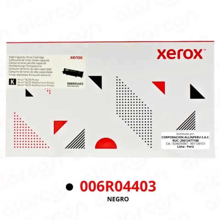 Toner Original Xerox 006R04403 Negro para B230, B225, B235 3K Pág.