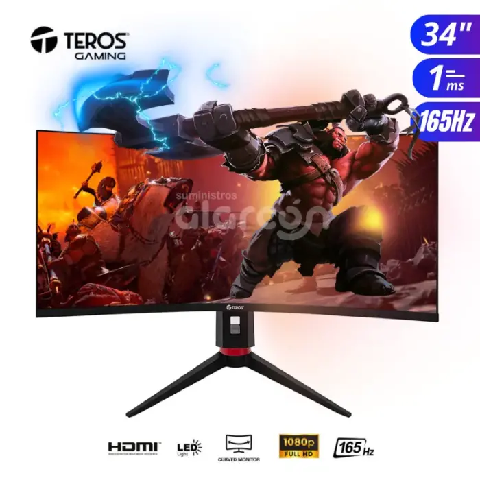 MONITOR CURVO TEROS TE-3410G 34" 165Hz 1Ms