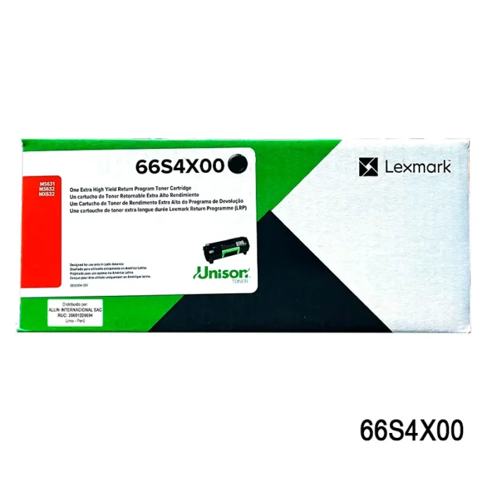 toner lexmark 66S4X00