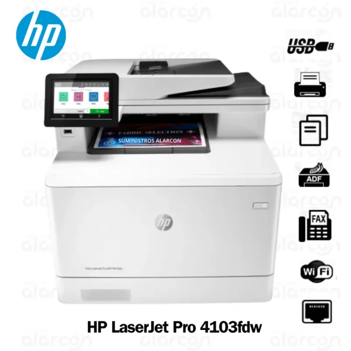 Impresora Multifuncional HP LaserJet Pro 4103fdw