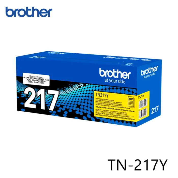 Cartucho de Tóner brother YELLOW tn217Y ORIGINAL