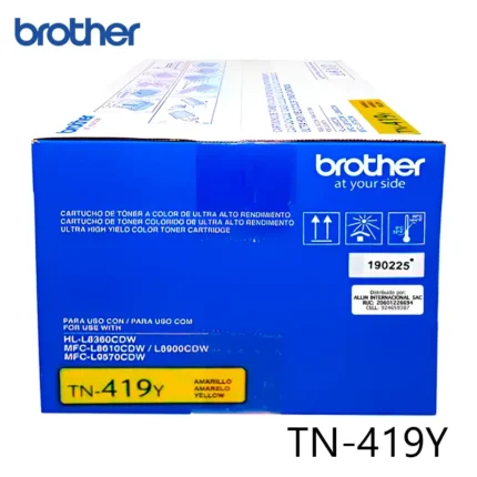 Tóner Brother TN-419Y Yellow HL-L8360CDW, MFC-L8610CDW 9,000 pág.