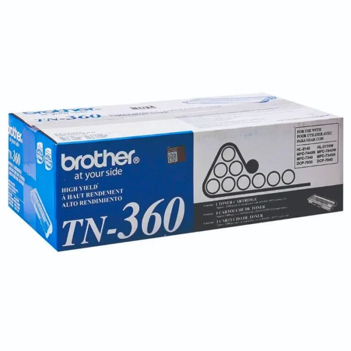 Cartucho de Tóner Brother TN-360 Negro, 2.600 Páginas