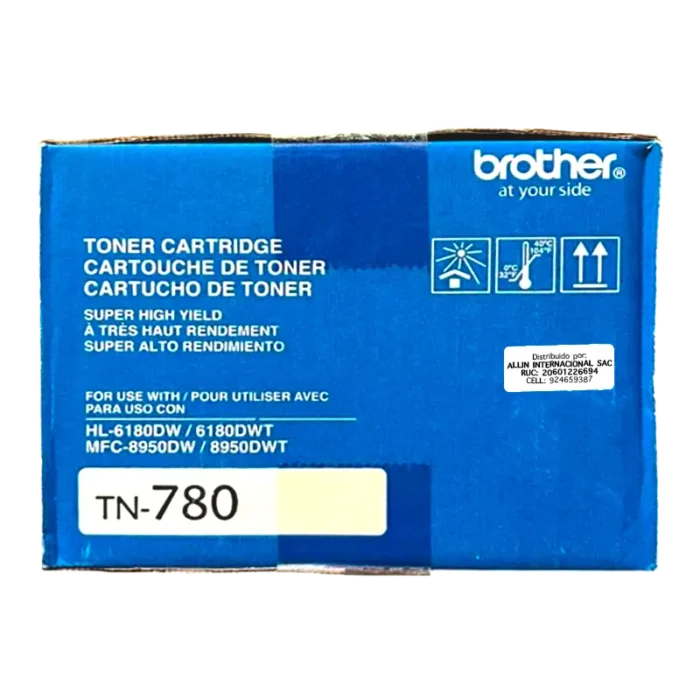 Cartucho de Tóner Brother TN-780 Negro, 12.000 Páginas