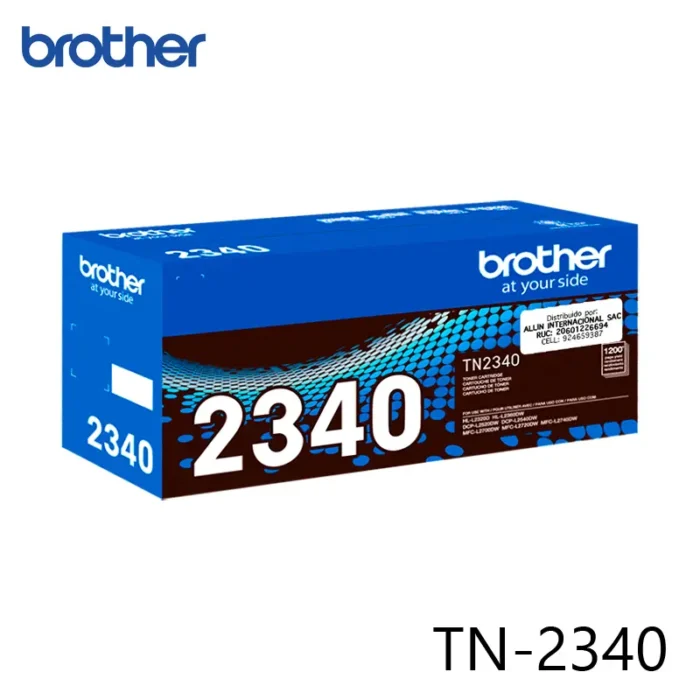 Cartucho de Tóner Brother TN-2340 Negro, 1.200 Páginas