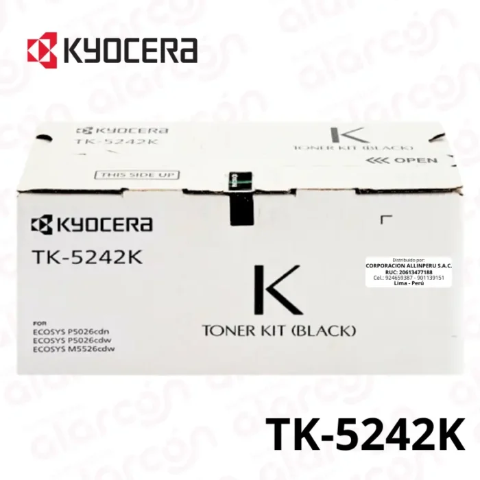 Cartucho de toner kyocera TK-5242K color negro