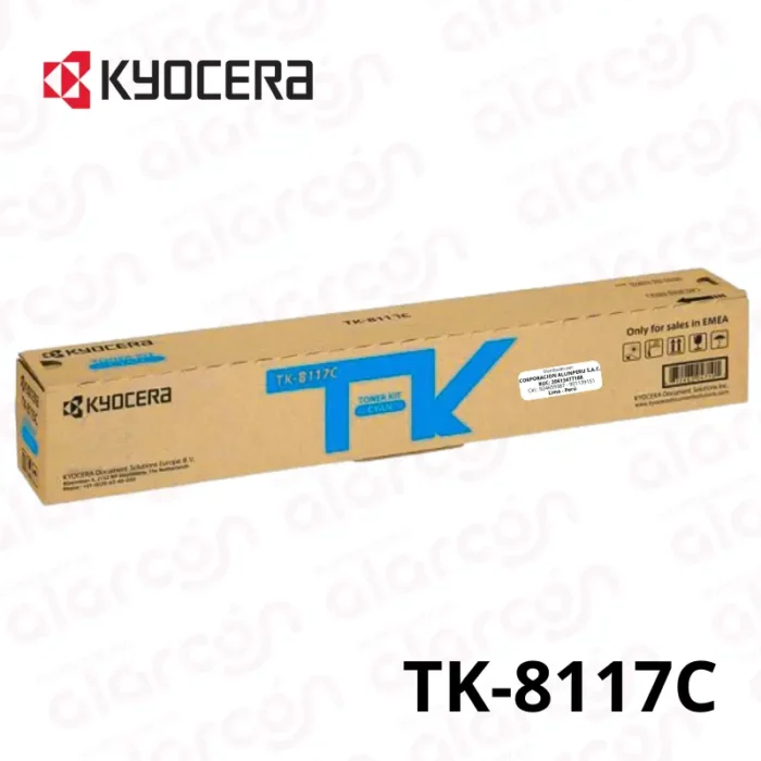 Cartucho de toner TK-8117C color Cian