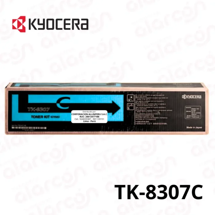 Cartucho de Toner Kyocera TK-8507C Cian para impresoras 4550CI, 5550CI