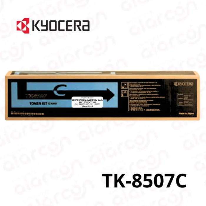 Cartucho de toner kyocera TK-8507C cian para 4550CI, 5550CI