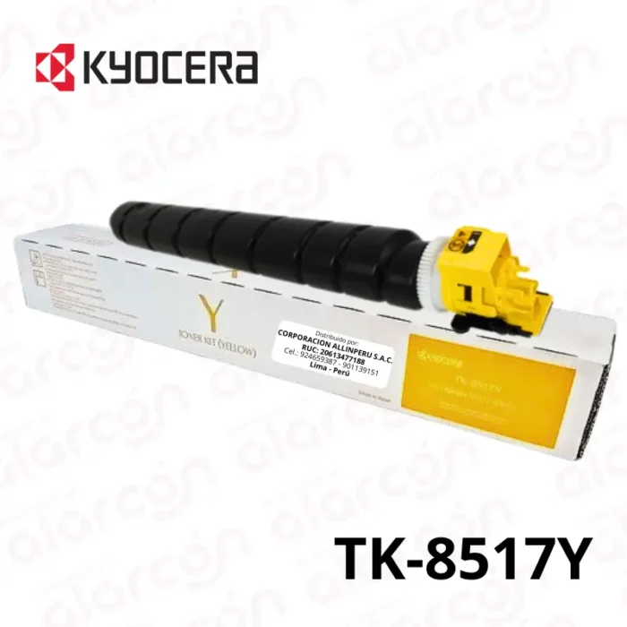 Cartucho de Toner Kyocera TK-8517Y Amarillo para impresoras 5052CI, 5053ci, 6052ci, 6053ci