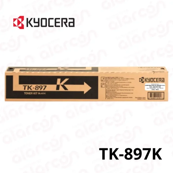 cartucho de Toner Kyocera TK-897K para Taskalfa 205C, 255C, Fs-8520Mfp