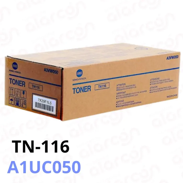 Toner Konica Minolta TN-116 Original Bizhub 184/164/165/185 11K Páginas