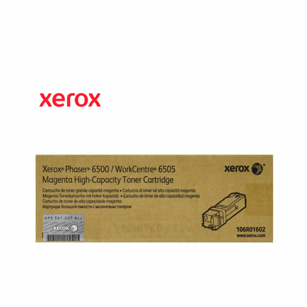 TONER XEROX 106R01602 MAGENTA PHASER 6505 2.500 PAGINAS