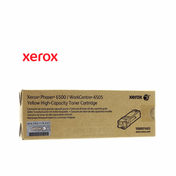 TONER XEROX 106R01603 YELLOW PHASER 6505 2.500 PAGINAS