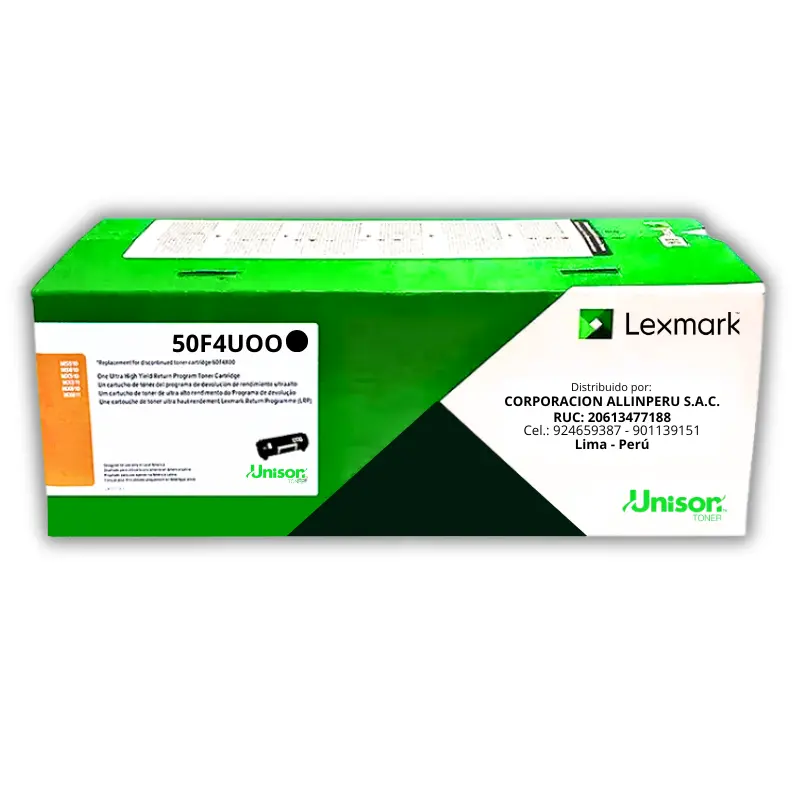 Toner Lexmark 50F4U00 Negro original