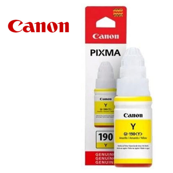 Botella de Tinta Canon GI-190 Yellow