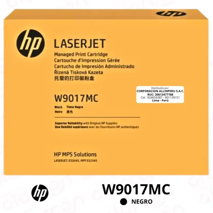 Toner Original HP W9017MC | Compatible E50045DW/E52545D