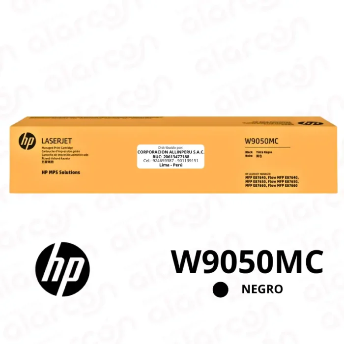 Toner Original HP W9050MC Negro | 54,500 Páginas | Color LaserJet MFP E87640