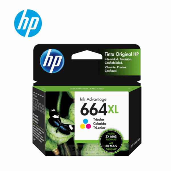 TINTA HP F6V30AL 664XL TRICOLOR 480 PAGINAS