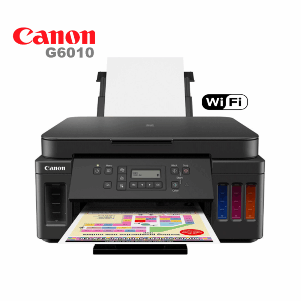 Impresora Canon Pixma G6010 imprime, escanea, copia, WiFi, USB, LAN.