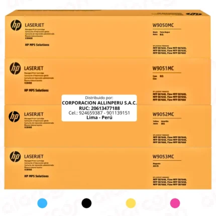 Toner HP W9050MC, W9051, W9052, W9053 Kit 4 Cartuchos