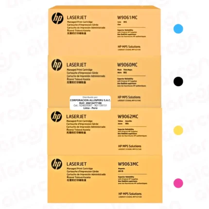 Kit Toner HP E55040dw, E57540 | W9060MC Negro + Colores